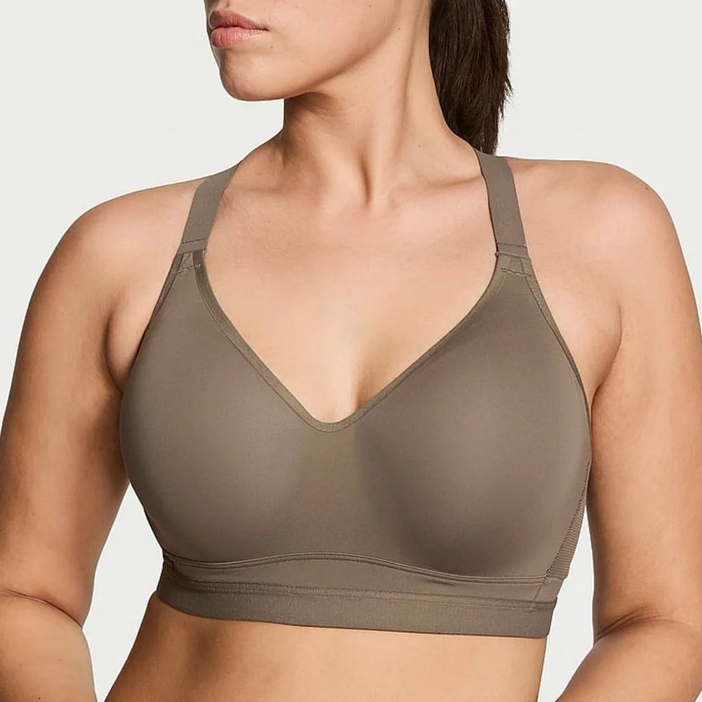 🔥Victoria's Secret Olive Incredible Plunge High Impact Sports Bra Sz 36DDD New